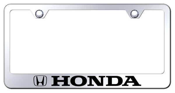 Honda Honda Chrome Laser Etched Standard License Frame - LF.HON.EC