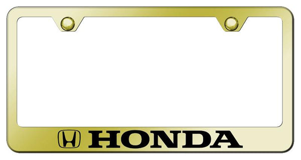 Honda Honda Gold Laser Etched Standard License Frame - LF.HON.EG