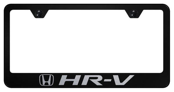 Honda HRV Black Laser Etched Standard License Frame - LF.HRV.EB