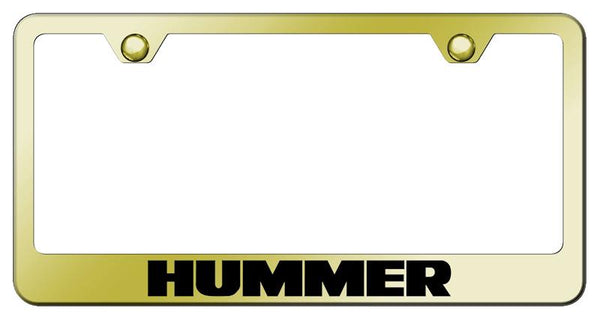 Hummer Hummer Gold Laser Etched Standard License Frame - LF.HUM.EG