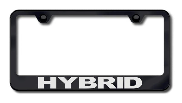 Honda Hybrid Black Laser Etched Standard License Frame - LF.HYB.EB