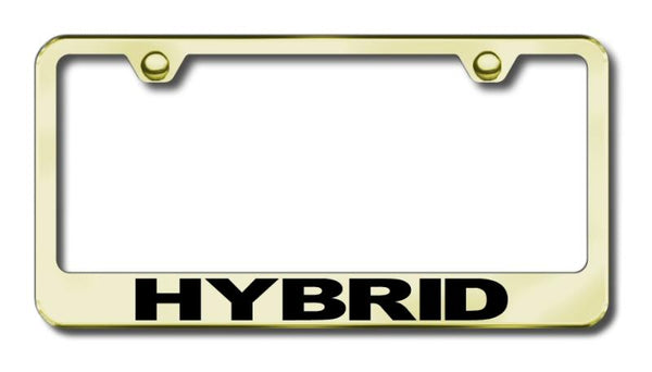 Honda Hybrid Gold Laser Etched Standard License Frame - LF.HYB.EG