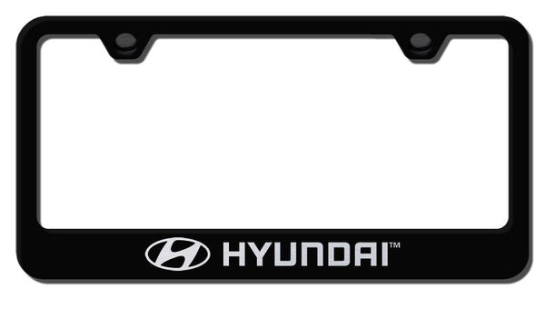 Hyundai Hyundai Black Laser Etched Standard License Frame - LF.HYU.EB