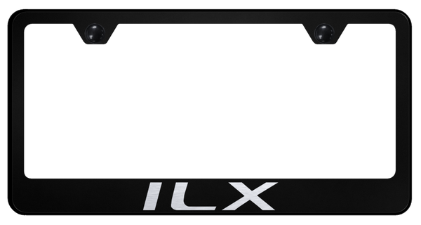 Acura ILX Stainless Steel Frame - Laser Etched Black License Plate Frame - LF.ILX.EB