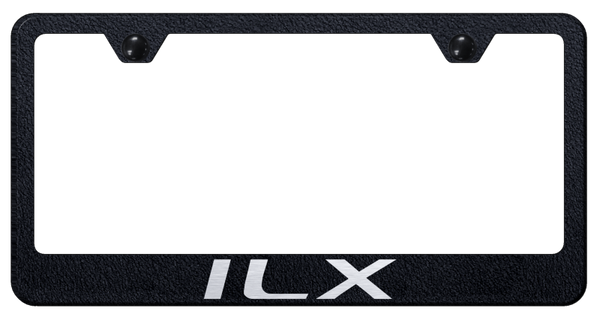 Acura ILX Stainless Steel Frame - Laser Etched Rugged Black License Plate Frame - LF.ILX.ERB