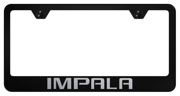 Chevrolet Impala Black Laser Etched Standard License Frame - LF.IMP.EB