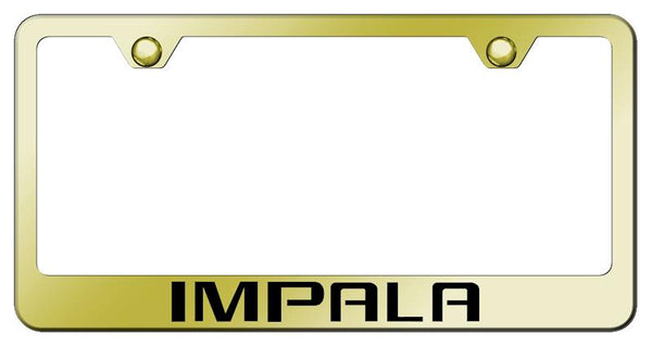 Chevrolet Impala Gold Laser Etched Standard License Frame - LF.IMP.EG