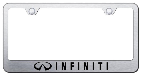 Infiniti Infiniti Brushed Stainless Steel Laser Etched Standard License Frame - LF.INF.ES