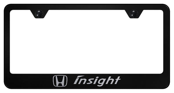 Honda Insight Black Laser Etched Standard License Frame - LF.INS.EB