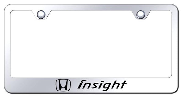 Honda Insight Chrome Laser Etched Standard License Frame - LF.INS.EC