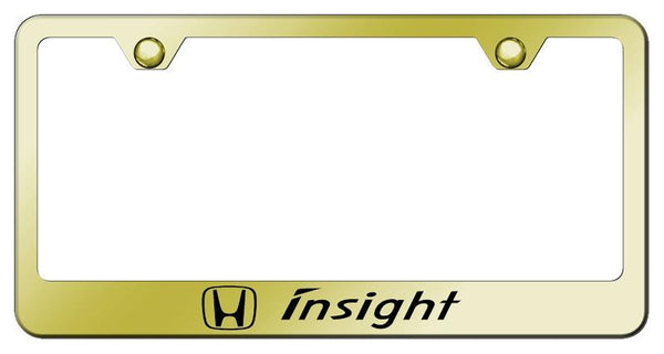 Honda Insight Gold Laser Etched Standard License Frame - LF.INS.EG