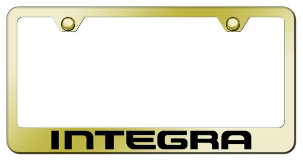 Acura Integra Gold Laser Etched Standard License Frame - LF.INT.EG