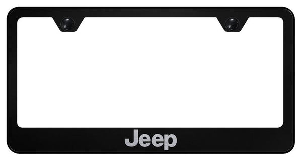 Jeep Jeep Black Laser Etched Standard License Frame - LF.JEE.EB