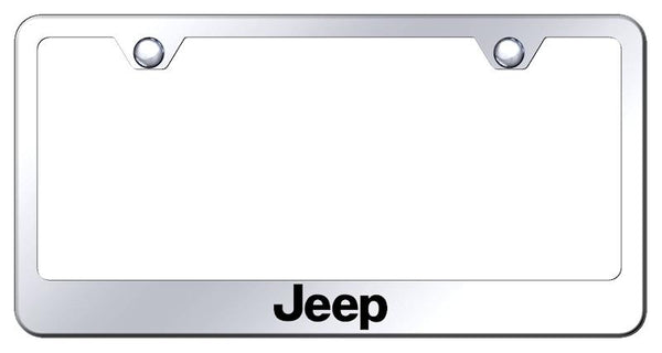 Jeep Jeep Chrome Laser Etched Standard License Frame - LF.JEE.EC