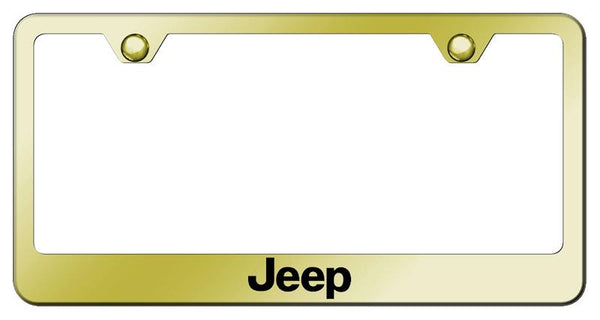 Jeep Jeep Gold Laser Etched Standard License Frame - LF.JEE.EG