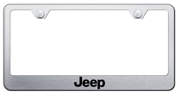 Jeep Jeep Stainless Steel Frame - Laser Etched Brushed License Plate Frame - LF.JEE.ES