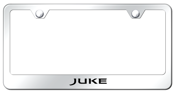 Nissan Juke Stainless Steel Frame - Laser Etched Mirrored License Plate Frame - LF.JUKE.EC