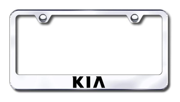 Kia Kia Chrome Laser Etched Standard License Frame - LF.KIA.EC