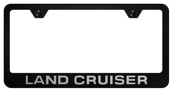 Toyota Land Cruiser Black Laser Etched Standard License Frame - LF.LAC.EB