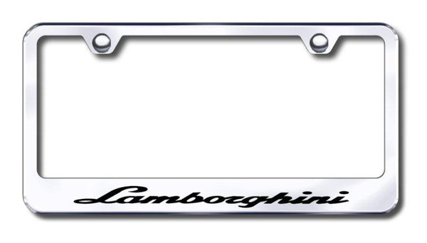 Lamborghini Chrome Laser Etched Standard License Frame - LF.LAM.EC