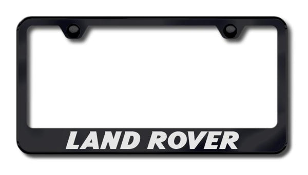 Land Rover Land Rover Black Laser Etched Standard License Frame - LF.LAN.EB