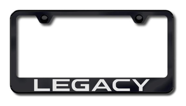 Legacy Black Laser Etched Standard License Frame - LF.LGY.EB