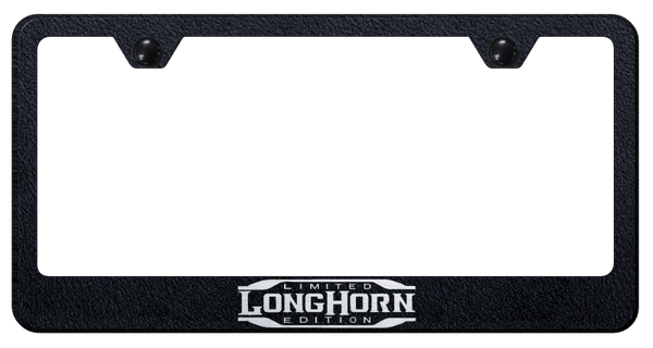 RAM Longhorn Limited Edition Stainless Frame - Etched Rgd Black License Plate Frame - LF.LHLE.ERB