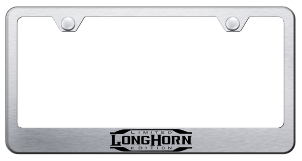 RAM Longhorn Limited Edition Stainless Frame - Etched Brushed License Plate Frame - LF.LHLE.ES