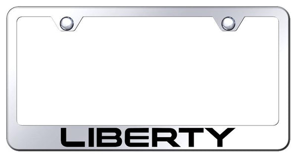 Jeep Liberty Chrome Laser Etched Standard License Frame - LF.LIB.EC