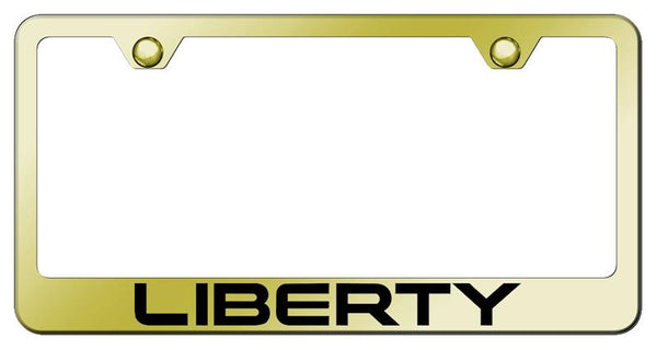 Jeep Liberty Gold Laser Etched Standard License Frame - LF.LIB.EG