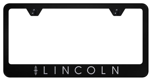 Lincoln Lincoln Black Laser Etched Standard License Frame - LF.LIN.EB