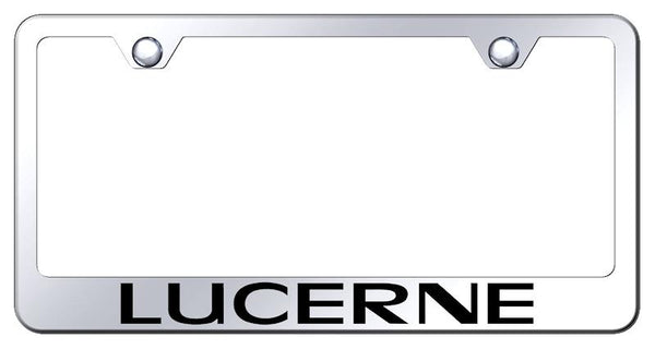 Buick Lucerne Chrome Laser Etched Standard License Frame - LF.LUC.EC