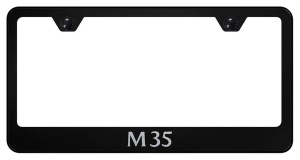 Infiniti M35 Black Laser Etched Standard License Frame - LF.M35.EB