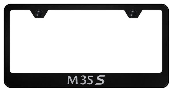 Infiniti M35S Black Laser Etched Standard License Frame - LF.M35S.EB