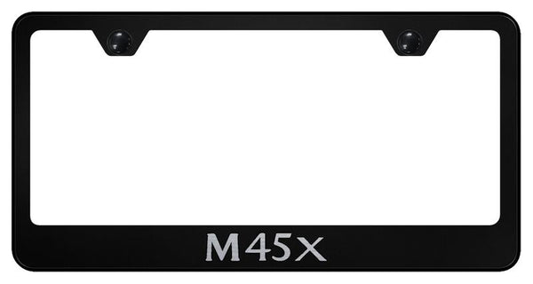 Infiniti M45X Black Laser Etched Standard License Frame - LF.M45X.EB