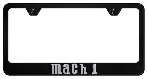 Ford Mach 1 Black Laser Etched Standard License Frame - LF.MAC.EB