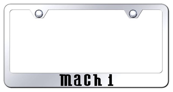 Ford Mach 1 Chrome Laser Etched Standard License Frame - LF.MAC.EC