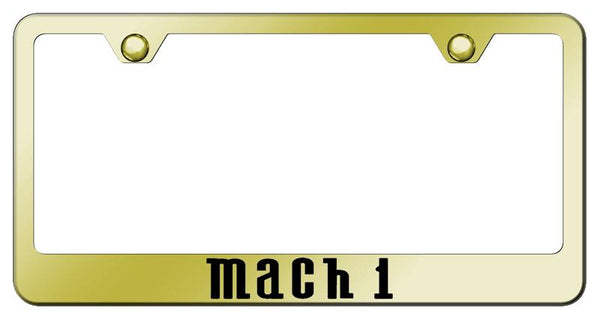 Ford Mach 1 Gold Laser Etched Standard License Frame - LF.MAC.EG