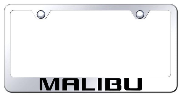 Chevrolet Malibu Chrome Laser Etched Standard License Frame - LF.MAL.EC