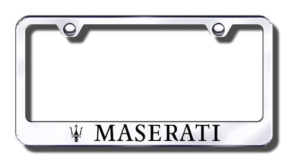 Maserati Chrome Laser Etched Standard License Frame - LF.MAS.EC