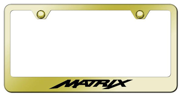 Toyota Matrix Gold Laser Etched Standard License Frame - LF.MAT.EG