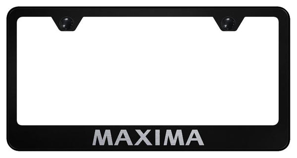 Nissan Maxima Black Laser Etched Standard License Frame - LF.MAX.EB