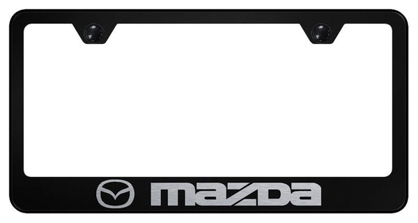 Mazda Mazda Black Laser Etched Standard License Frame - LF.MAZ.EB