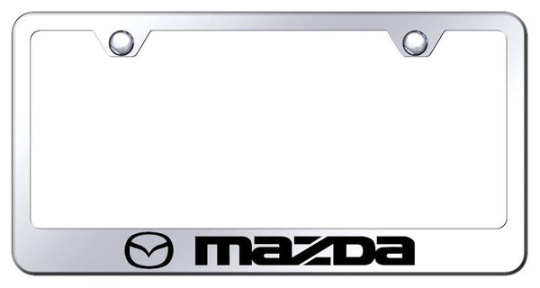 Mazda Mazda Chrome Laser Etched Standard License Frame - LF.MAZ.EC