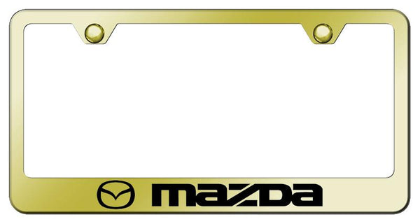 Mazda Mazda Gold Laser Etched Standard License Frame - LF.MAZ.EG