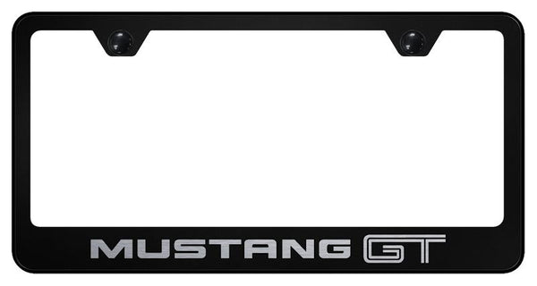 Ford Mustang GT Black Laser Etched Standard License Frame - LF.MGT.EB