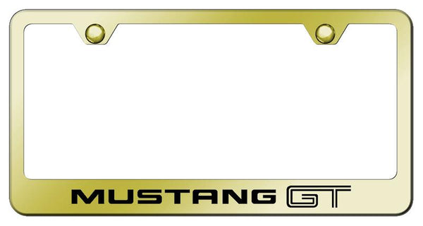 Ford Mustang GT Gold Laser Etched Standard License Frame - LF.MGT.EG