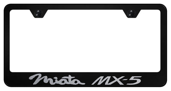 Mazda Miata MX5 Black Laser Etched Standard License Frame - LF.MIA.EB