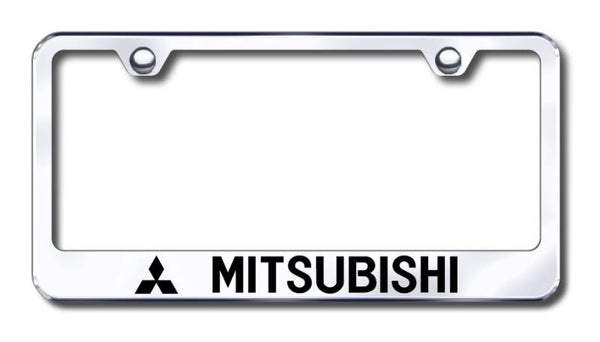 Mitsubishi Mitsubishi Chrome Laser Etched Standard License Frame - LF.MIT.EC