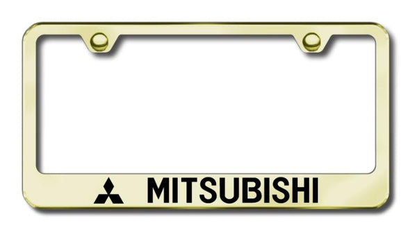 Mitsubishi Mitsubishi Gold Laser Etched Standard License Frame - LF.MIT.EG